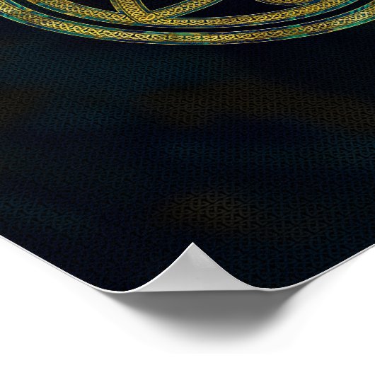 Triple Moon Celtic Ornament Poster (Ecke)