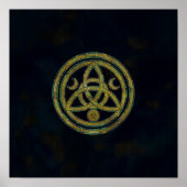 Triple Moon Celtic Ornament Poster (Vorne)