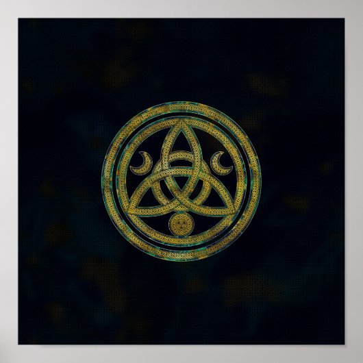 Triple Moon Celtic Ornament Poster (Vorne)