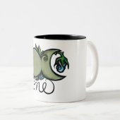 Triple Moon Crone Goddess Pagan Art Zweifarbige Tasse (VorderseiteRechts)