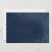 Triple Moon Dark Blue Night Sky Floral Handfasts Save The Date (Rückseite)