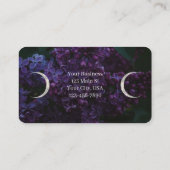 Triple Moon Dark Floral Business Card Visitenkarte (Rückseite)
