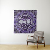 Triple Moon - Goddess - Amethyst und Silber Wandteppich (Beispiel (Horizontal))