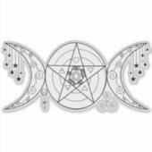 Triple Moon Goddess Aufkleber (Vorderseite)