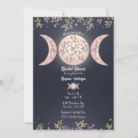 Triple Moon Goddess Botanical Blue Brautparty