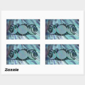 Triple Moon Goddess Gaia Artwork Green Hexe Rechteckiger Aufkleber (Blatt)