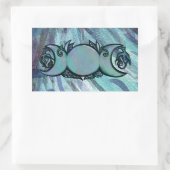 Triple Moon Goddess Gaia Artwork Green Hexe Rechteckiger Aufkleber (Tasche)