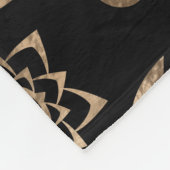 Triple Moon Goddess Gold und Schwarz Fleecedecke (Ecke)