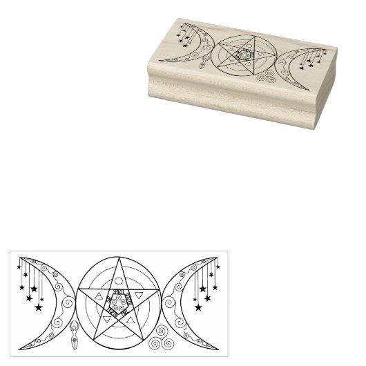Triple Moon Goddess Gummistempel (Stempel)
