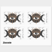 Triple Moon Goddess illuminiertes Auge Rechteckiger Aufkleber (Blatt)