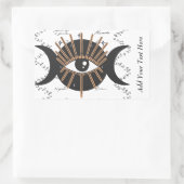 Triple Moon Goddess illuminiertes Auge Rechteckiger Aufkleber (Tasche)