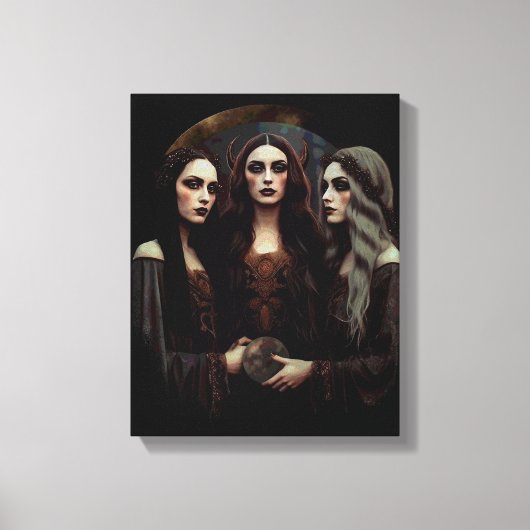 Triple Moon Goddess Leinwanddruck (Vorderseite)