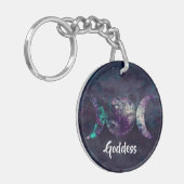Triple Moon Goddess Luna Universe Custom Schlüsselanhänger (Vorderseite links)