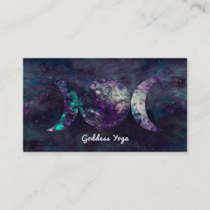 Triple Moon Goddess Luna Universe Moons Yoga Visitenkarte