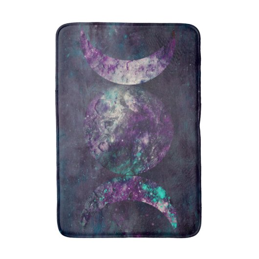 Triple Moon Goddess Luna Universum Badematte (Vorderseite Vertikal)