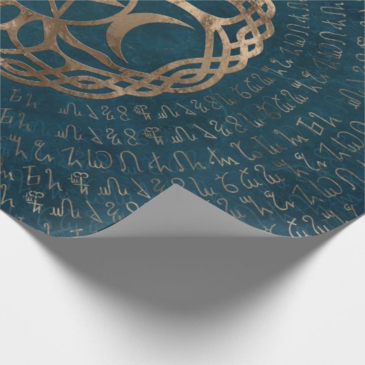 Triple Moon Goddess mit Pentagramm Geschenkpapier (Ecke)