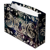 Triple Moon Goddess Moonlight lila #1 Große Geschenktüte (Rückseite Schrägansicht)