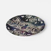 Triple Moon Goddess Moonlight lila #1 Pappteller (Schrägansicht)