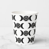 Triple Moon Goddess Pentagramm Pentagramm Party Pappbecher (Rückseite)