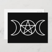 Triple Moon Goddess Pentagramm Postcard Postkarte (Vorne/Hinten)