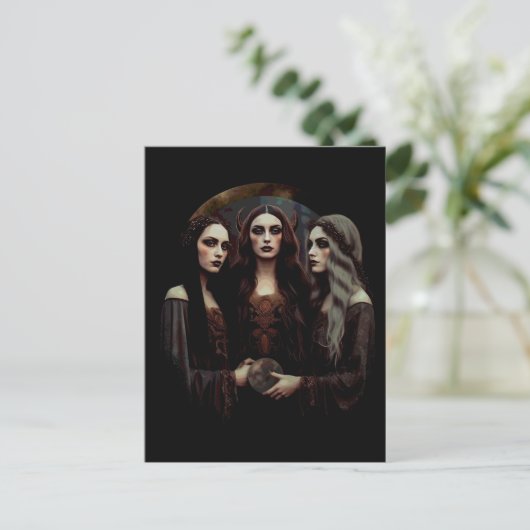 Triple Moon Goddess Postkarte (Stehend Vorderseite)