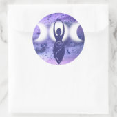 "Triple Moon Goddess" Runder Aufkleber (Tasche)