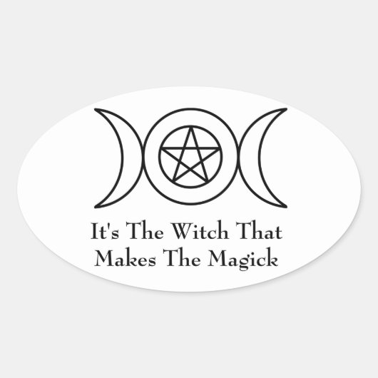 Triple Moon Goddess Sticker (Vorderseite)
