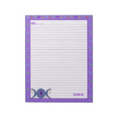 Triple Moon Goddess Symbol Notizblock (Rotiert)
