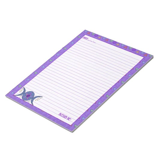 Triple Moon Goddess Symbol Notizblock (angewinkelt)