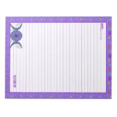 Triple Moon Goddess Symbol Notizblock (Vorderseite)