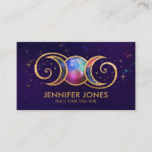 Triple Moon - Golden Spiral Ornament Visitenkarte (Vorderseite)