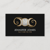 Triple Moon - Golden Spiral Ornament Visitenkarte (Vorderseite)