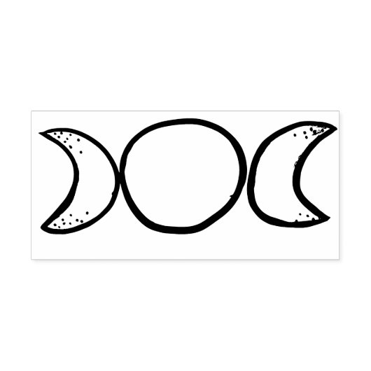 Triple Moon Gummistempel (Prägung)