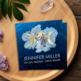 Triple Moon - Heilende Kristalle Nebel Himmel Quadratische Visitenkarte