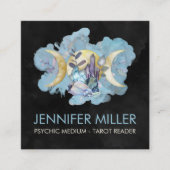 Triple Moon - Heilende Kristalle Quadratische Visitenkarte (Vorderseite)