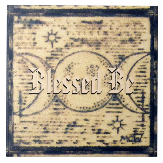 Triple Moon Illus. Uraltes Altar-Tile Fliese (Vorderseite)