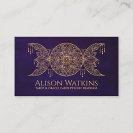 Triple Moon Mandala Ornament Visitenkarte