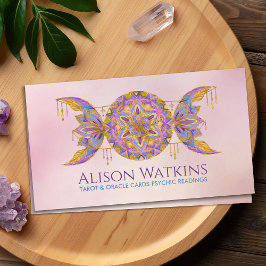 Triple Moon Mandala Ornament Visitenkarte