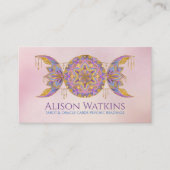 Triple Moon Mandala Ornament Visitenkarte (Vorderseite)