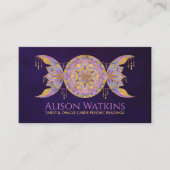 Triple Moon Mandala Ornament Visitenkarte (Vorderseite)