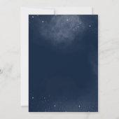 Triple Moon Midnight Blue Starry Sky Handfasts Einladung (Rückseite)
