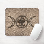 Triple Moon mit Pentagram und Baum des Lebens Mousepad (Mit Mouse)