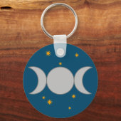 Triple Moon mit Stars Schlüsselanhänger (Vorderseite)