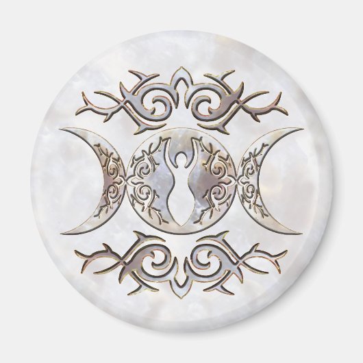 Triple Moon Moonstone Magnet (Vorne)