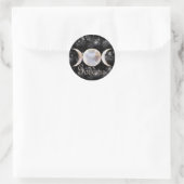 Triple Moon Moonstone Runder Aufkleber (Tasche)