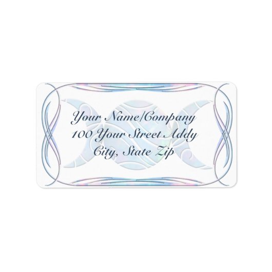 Triple Moon Opal Adressaufkleber (Vorne)