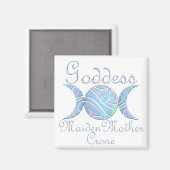 Triple Moon Opal Goddess Magnet (Vorderseite/Rückseite)