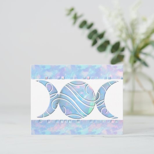 Triple Moon Opal Postkarte (Stehend Vorderseite)