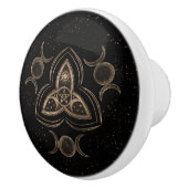 Triple Moon Ornament mit Pentagram Keramikknauf (Rechts)