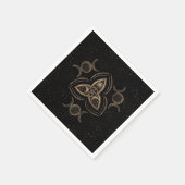 Triple Moon Ornament Triquetra mit Pentagram Serviette (Ecke)